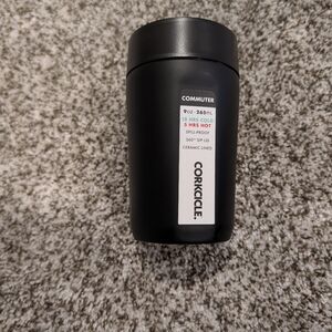 Corkcicle Commuter Cup in matte black 9 oz new